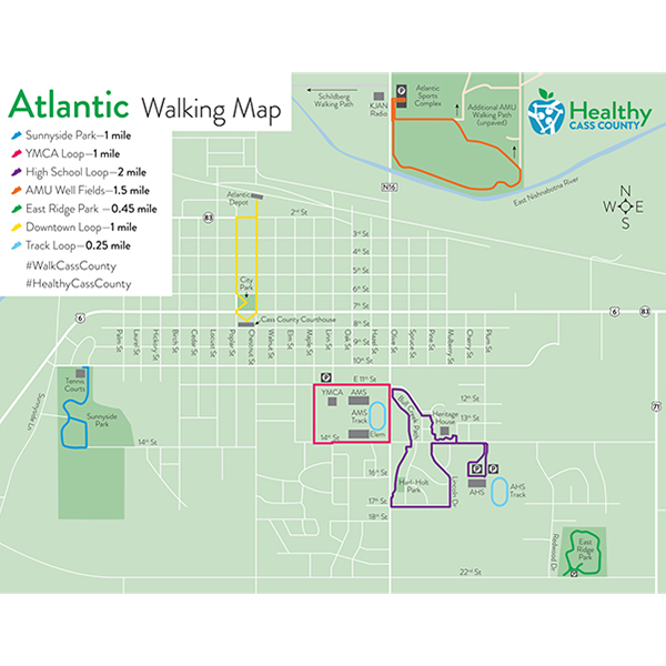 Maps - Walking Paths - Atlantic -Iowa